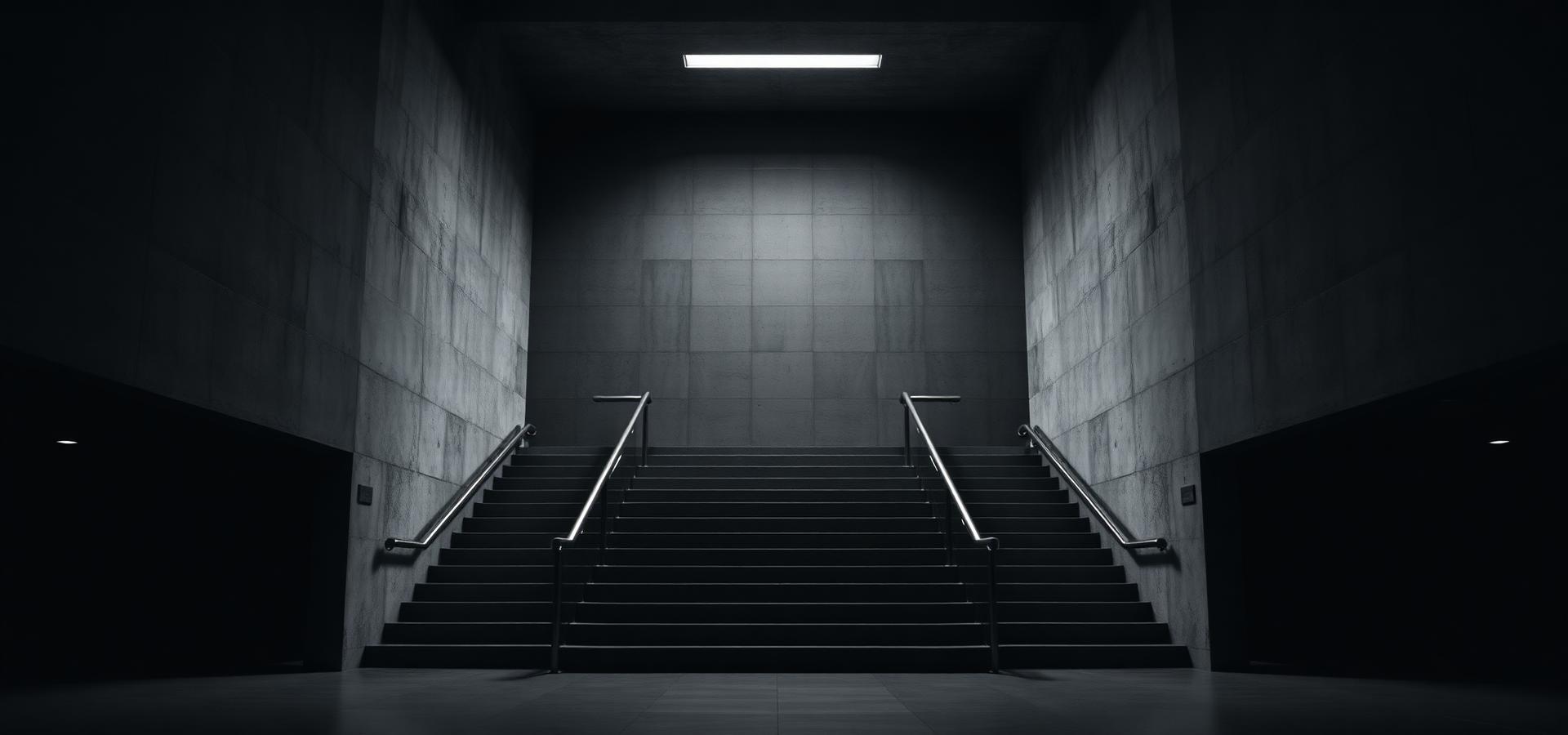 Architectural concrete stairwell